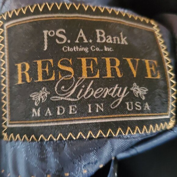 Jos. A. Bank Suit Mens 48R 43x28 Navy Blue Pinstriped Wool Reserve Two Piece - Picture 2 of 16